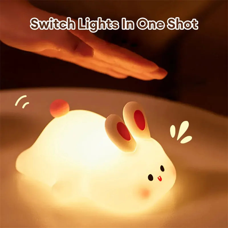 Soft-Touch Bunny LED Night Light