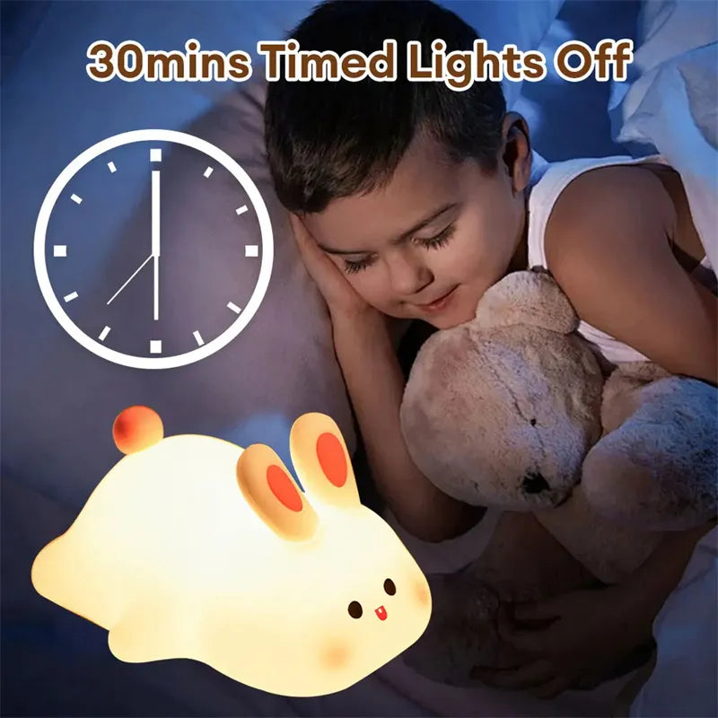 Soft-Touch Bunny LED Night Light