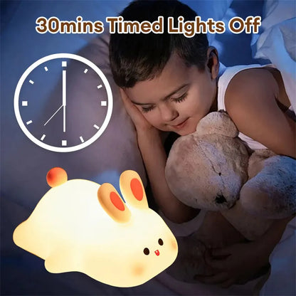 Soft-Touch Bunny LED Night Light