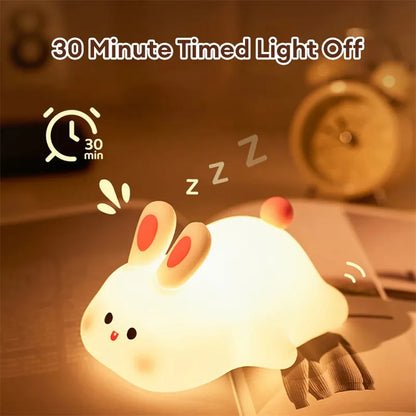 Soft-Touch Bunny LED Night Light