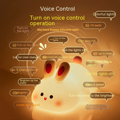 Soft-Touch Bunny LED Night Light