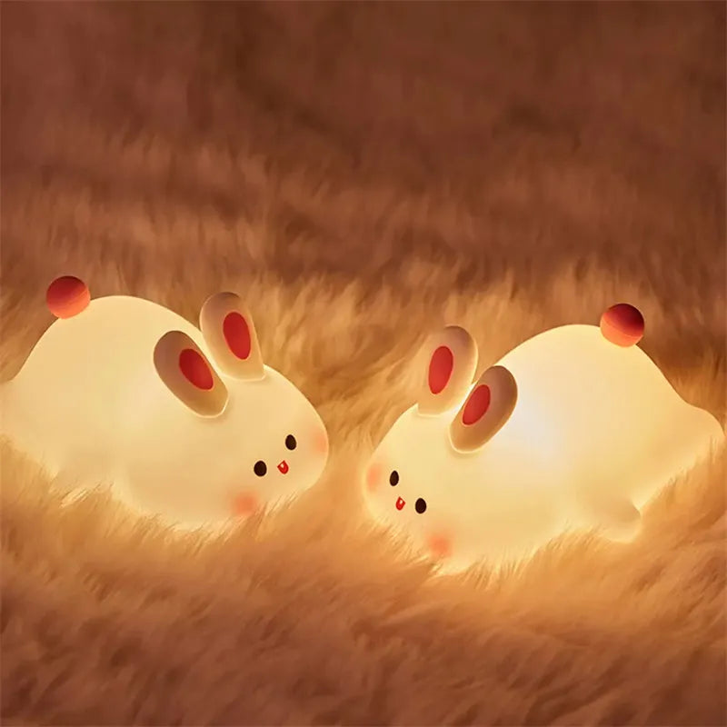 Soft-Touch Bunny LED Night Light