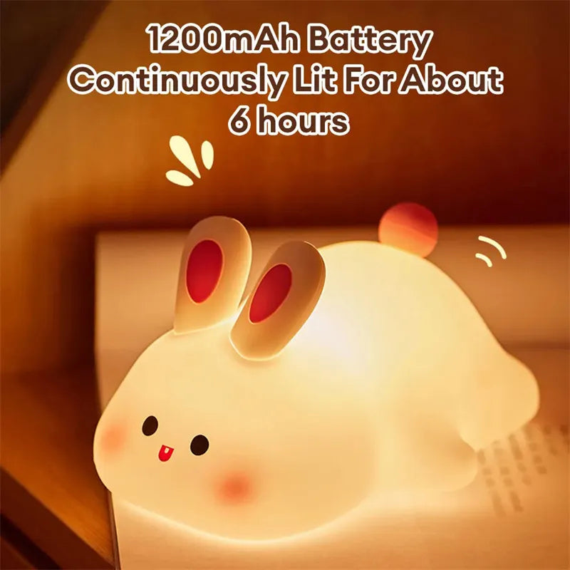 Soft-Touch Bunny LED Night Light