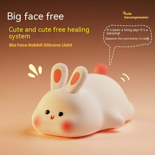 Soft-Touch Bunny LED Night Light